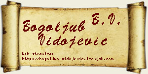 Bogoljub Vidojević vizit kartica